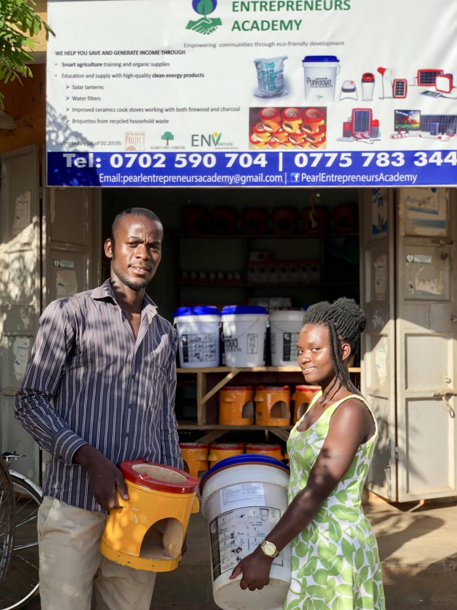 NewEnergyNexus Elvis, An Incubatee Of New Energy Nexus Stands Infront Of His Clean Energy Enterprise Elvis, an incubatee of New Energy Nexus stands infront of his clean energy enterprise